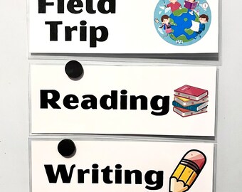 Homeschool Schedule Cards Printable | Visual Daily Routine for Kids | Homeschool Planner Cards |  Learning Routine | Montessori Tool