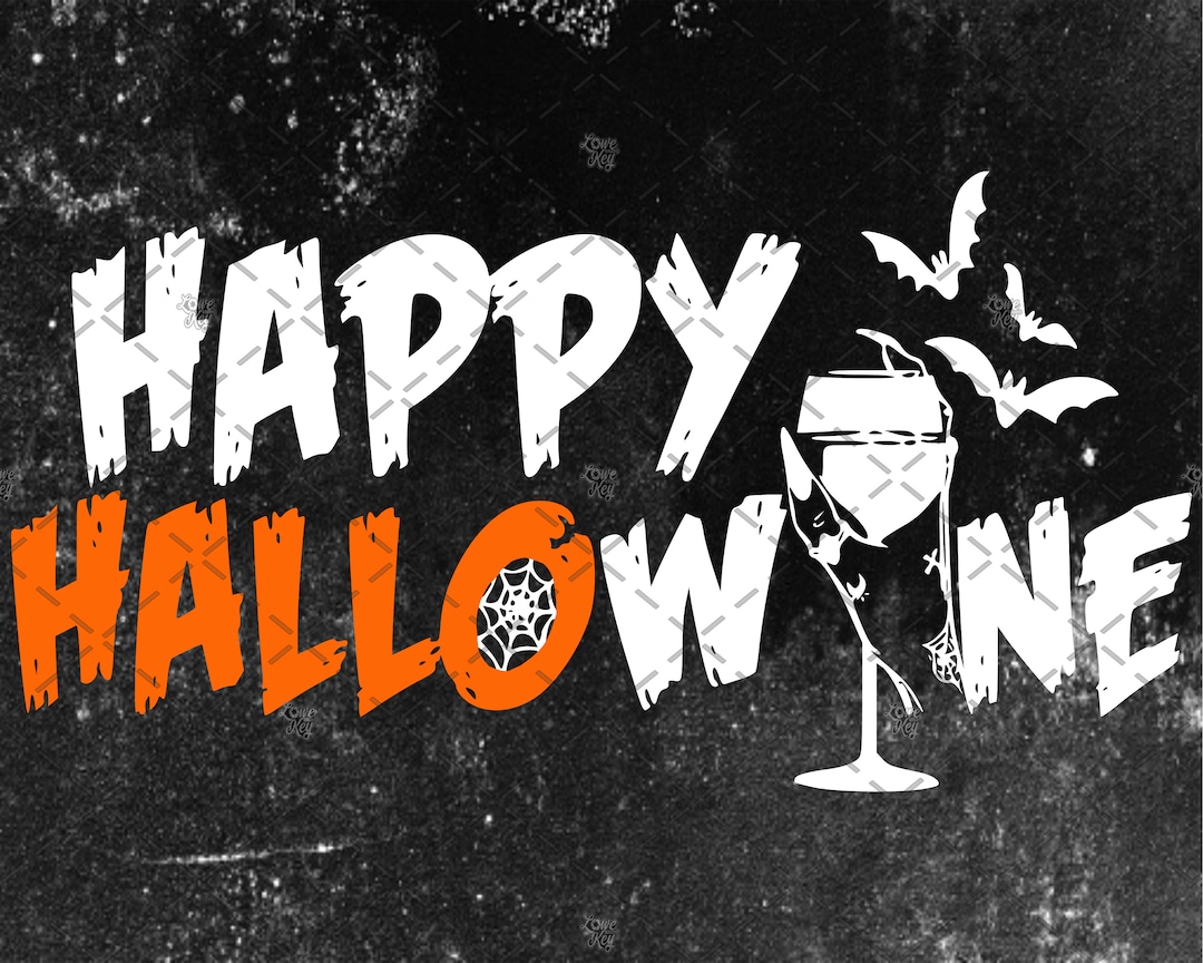 Happy Halloween Wine SVG Files Instant Digital Download - Etsy