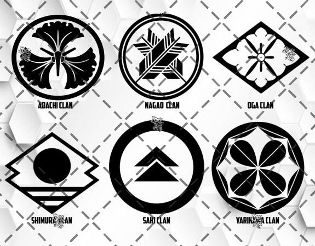 Ghost of Tsushima Clan Emblems SVG Files Instant Digital Etsy UK