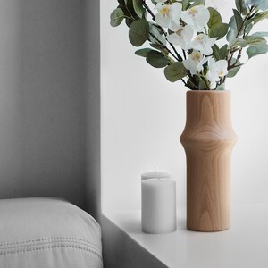 Set of 2 ⋅ Combo Wood Vase, Wood Turning, Dried Flowers Vase, Home Decor, Minimalist Wood Vase, Scandinavian Design, Mother&#39;s Day Gift
