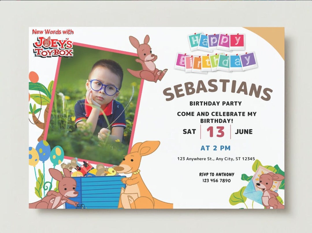 Babyfirst Joey's Toybox Digital Invitation Etsy
