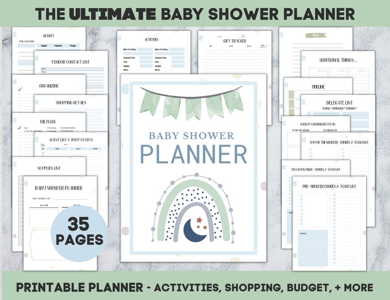 Baby Shower Planner, Baby Shower Planning, Budget, Guest List, Shopping ...