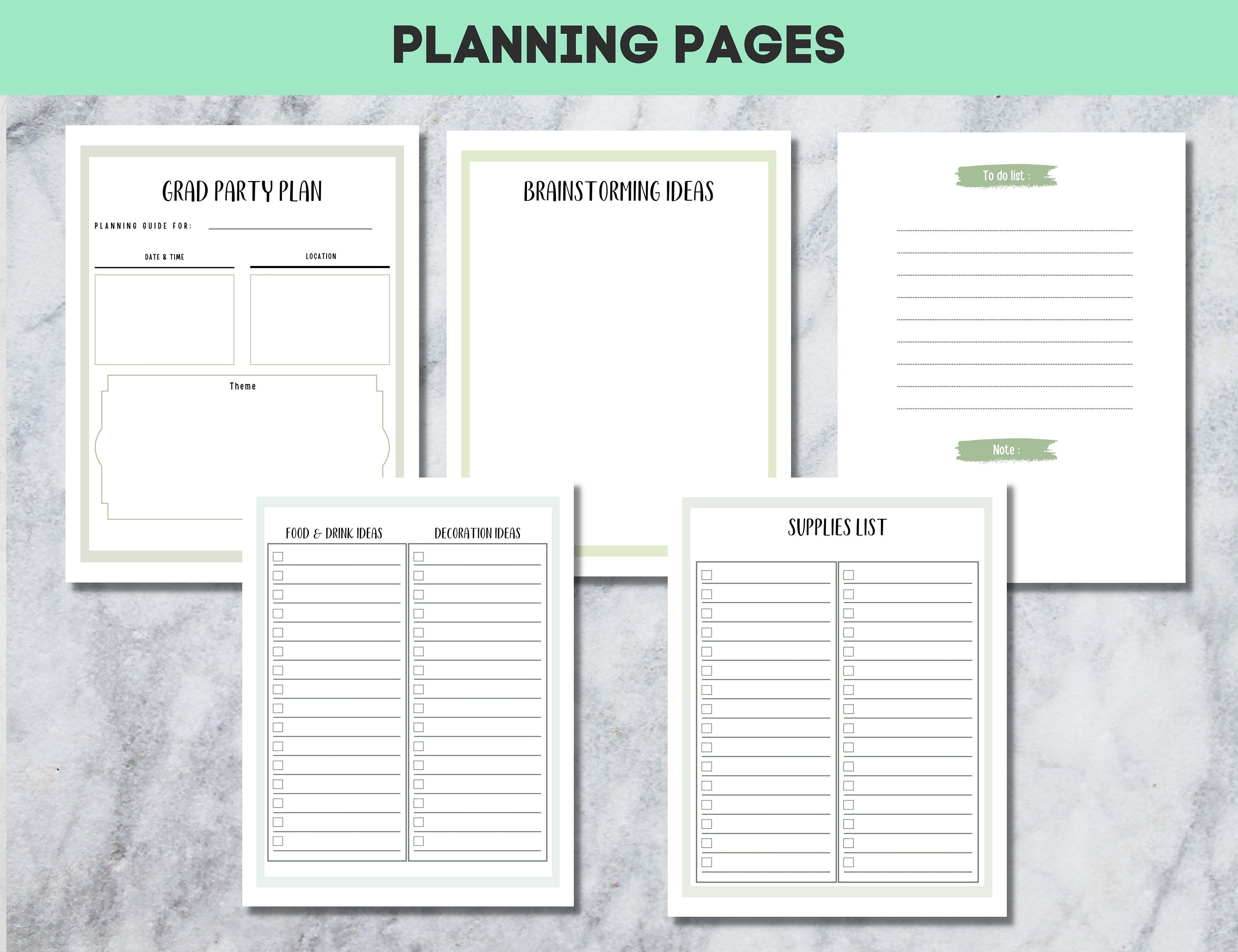 Graduation Party Planning Guest List Template