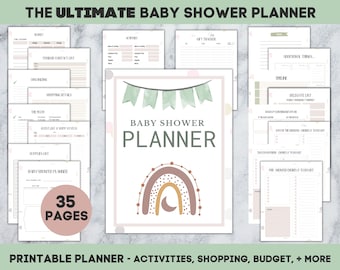 Babyparty Planer, 35-seitige Checkliste, Budget, Geschenk Tracker (digitaler Download)