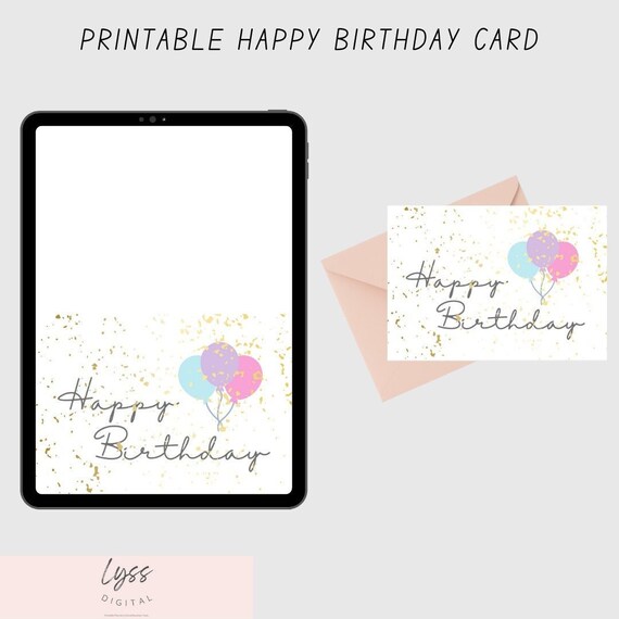 Printable Birthday Card Printable Printable Birthday Card for | Etsy