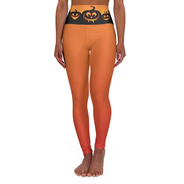 Pumpkin Season High Waisted Yoga Leggings