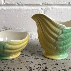 Vintage Royal Winton Grimwades Feather Creamer and Bowl