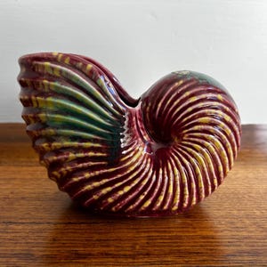 Casey Ware Pottery Australia Red Shell Nautilus 1950s