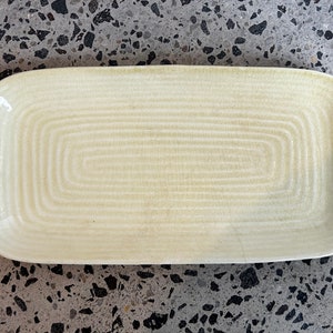 Clarice Cliff Yellow Ribbed Sandwich Plate