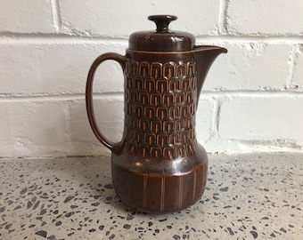 Vintage Wedgwood Pennine Brown Ceramic Coffee Pot 1970s