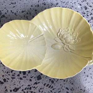 Carlton Ware Yellow Water Lily Double Bowl