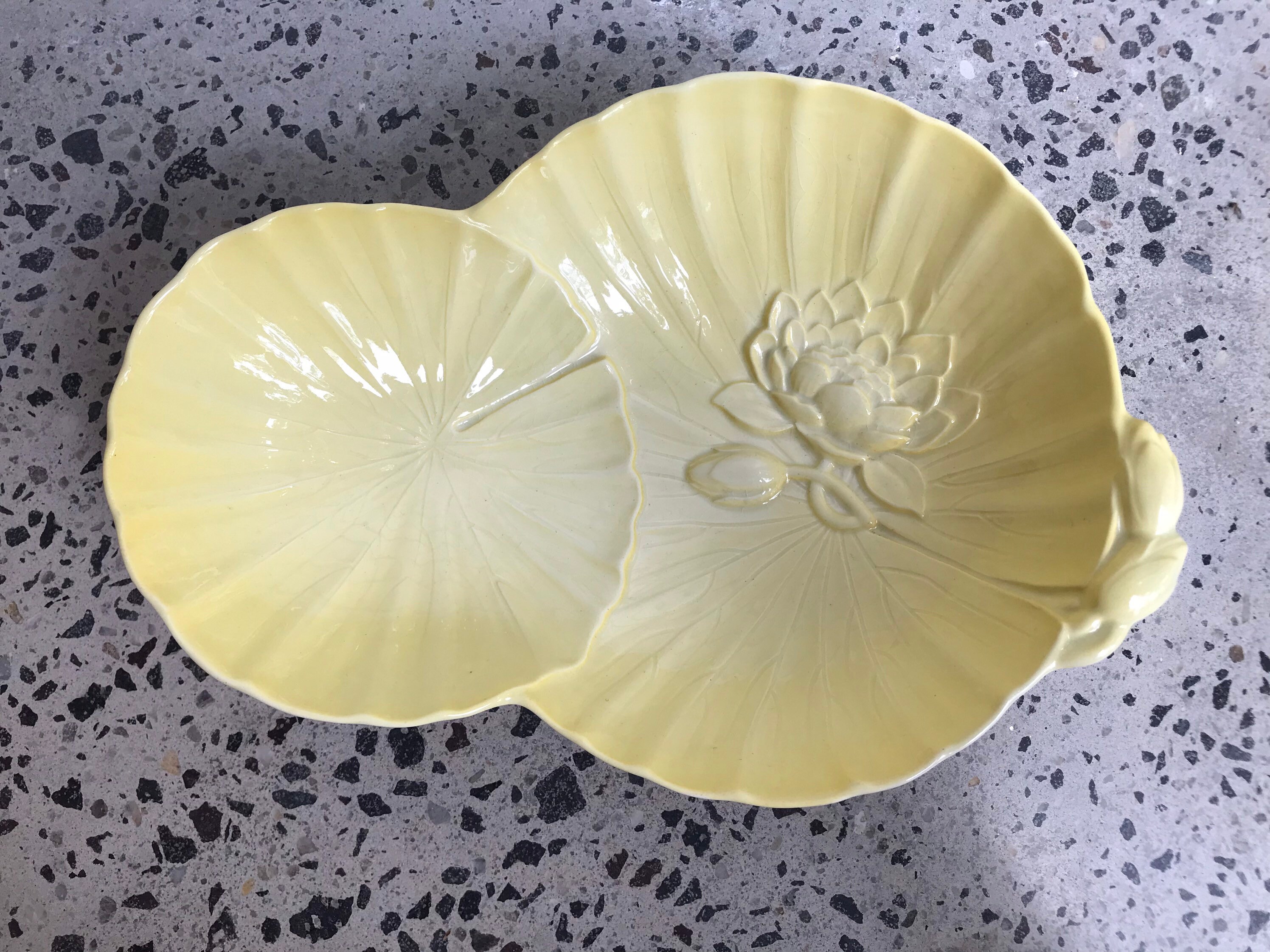 Carlton Ware Yellow Water Lily Double Bowl