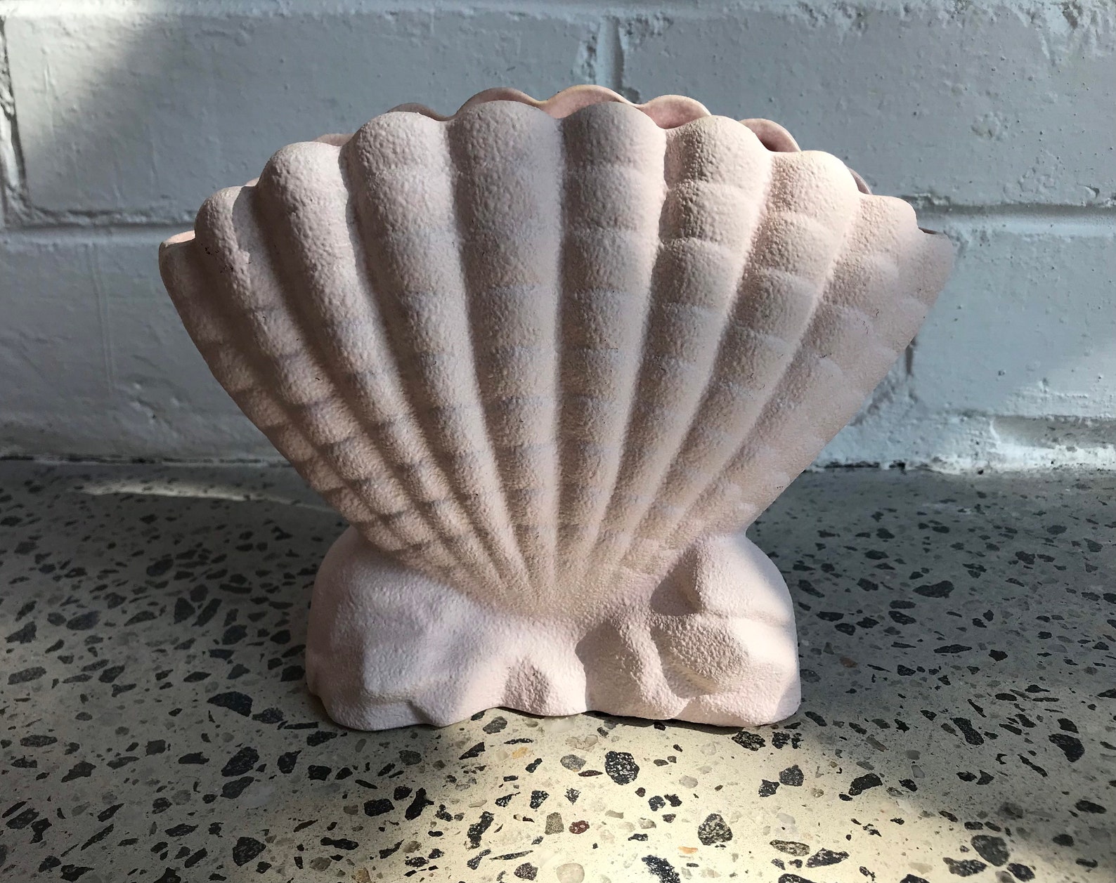 Vintage Raynham Clam Shell Vase Pale Pink Mid Century Etsy