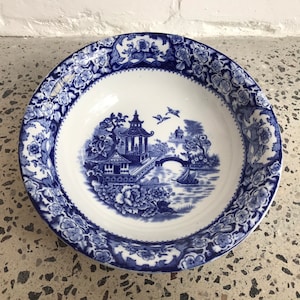 Antique Spode Blue Willow Serving Bowl ca1800s