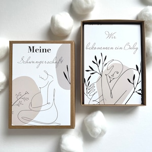 Schwangerschaft Meilensteinkarten+Gratis Mutterpasshülle Meilensteine Schwangerschaft Geschenk für Schwangere