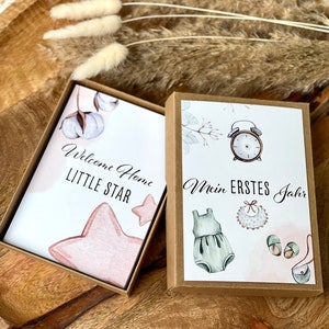 Meilensteinkarten Baby Girl Mädchen Vintage als Geschenk zur Geburt/ für werdende Eltern