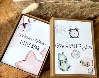 Meilensteinkarten Baby Girl Mädchen Vintage als Geschenk zur Geburt/ für werdende Eltern