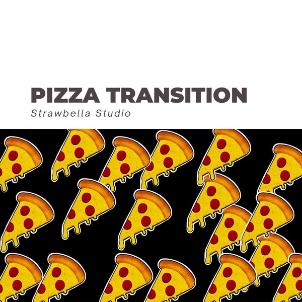 Pizza Stinger Transition | Animated Twitch Pizza Sticker | Pizza Overlay | OBS Stinger Transitions - Pizza Twitch | Pepperoni Pizza | Food