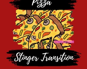 Pizza Twitch Stinger. Animated Food Transition. Pizza Animation.