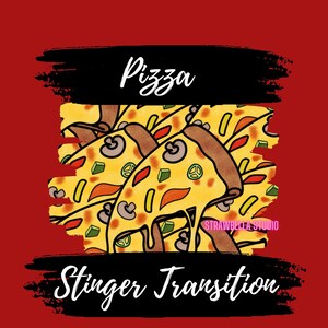 Pizza Twitch Stinger. Animated Food Transition. Pizza Animation.