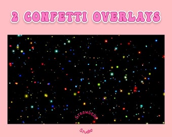 Twitch Confetti Overlay: Glow Party Animated Video Loop (Digital Download)