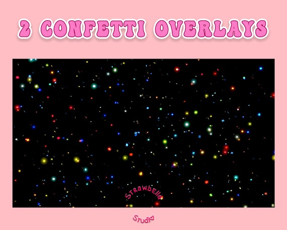 Twitch Confetti Overlay: Glow Party Animated Video Loop (Digital Download)