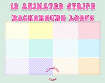Pastel Stripe Backgrounds - Seamless Loops - Moving Background - Animated Background Loop -