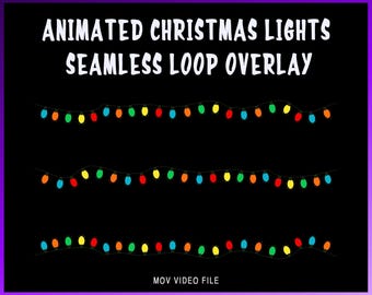 Animated Christmas Lights Overlay