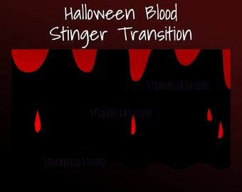 Blood Stinger Video Transition – Halloween OBS Stream (Webm, Mov)