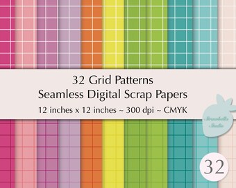 Colourful Pop Seamless Grid Paper Collection