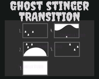 Cute Ghost Stinger Transition – Spooky Halloween Overlay (MOV & WEBM)