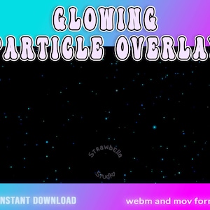 Blue Firefly Particle Overlay: Glowing Twitch Stream Decoration (Digital Download)