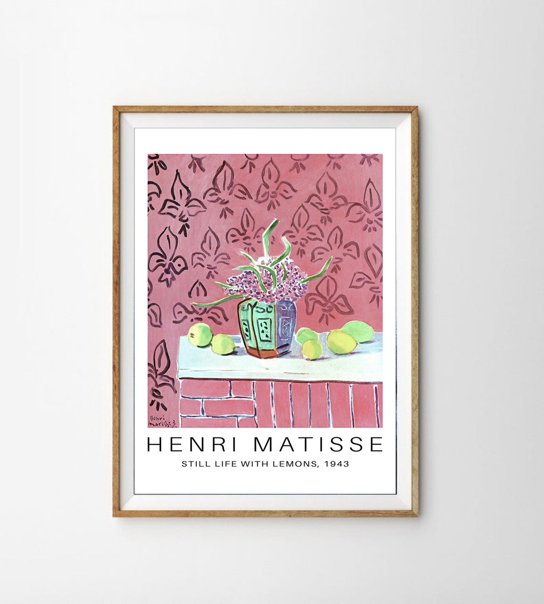 Henri Matisse Print, Vintage Exhibition Poster, Minimalist Abstract