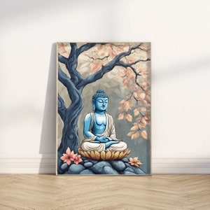 Buddha Print, Indian Art Print,Indian Digital wall Art,Indian Buddha Painting,Living Room decor, Buddha Print, Painting,Indian Pichhawai Art