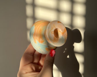 Tall candle stick holder | Terrazzo | Marbling | Home Decor