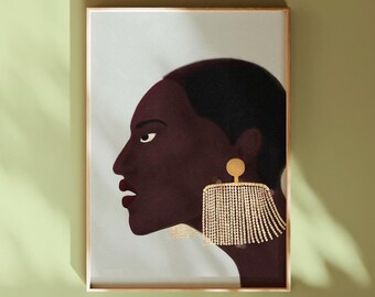 Artprint &quot;Moonlight&quot; – Gift idea for Christmas 2024, moving in, birthday, gift for sister, girlfriend, interior, wall decoration, art