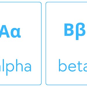 Flashcards Montessori - Alphabet grec moderne