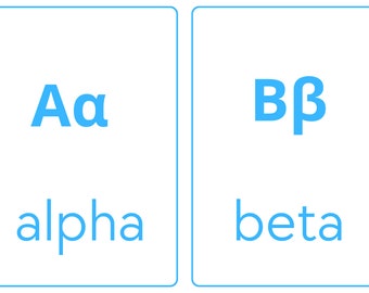 Greek Alphabet Montessori Flash Cards