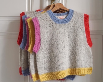 Cuddle Vest - Beginner Friendly Vest Knitting Pattern PDF