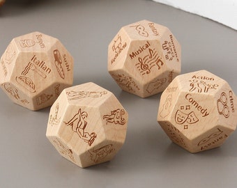 Date Night Idea Dice, Couple Date Night Dice Game,Food Movie Activity Decision Dice, Anniversary Date Game,Valentines Gift Ideas