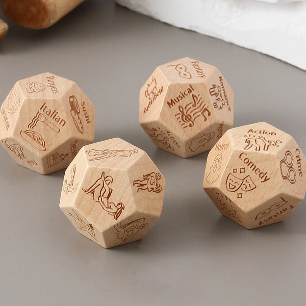 Date Night Idea Dice, Couple Date Night Dice Game,Food Movie Activity Decision Dice, Anniversary Date Game,Valentines Gift Ideas