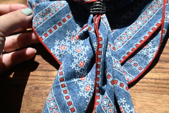 BLUE WILDRAG SCARF/ Denim Print/ Western Wear Head Scarf Hair
