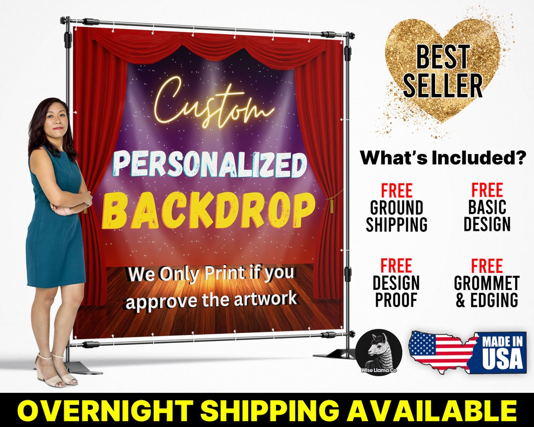 Personalized Custom Backdrop Banner Printed Backdrop Event Wedding ...