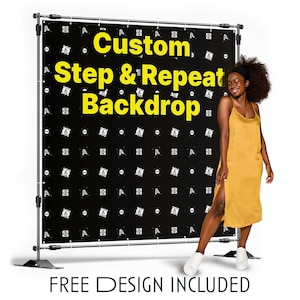 Step and Repeat Backdrop Banner |  Free Design | Quick Turnaround | Made in USA