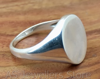 Handmade 925 Sterling Silver Thumb Ring: Polished Band