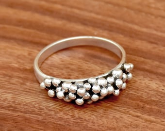 Solid 925 Sterling Silver Dot ring, Bubble ring , Handmade Silver Ring, Balls Ring, Sterling Silver Ring, Gift for Her, Anniversary ring