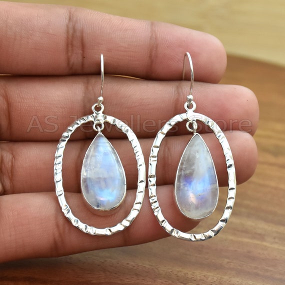 Orecchini Tartaruga Marina In Argento 925 Con Pietra Di Luna, 18,4 Mm, Simbolo Longevità