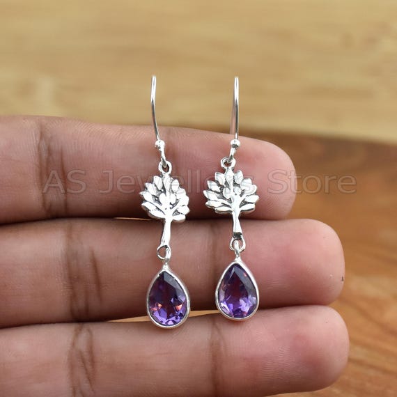 Boucles D'oreilles Tortue Avec Pierre Violette - Alliage Doré - Neuf Sans Emballage
