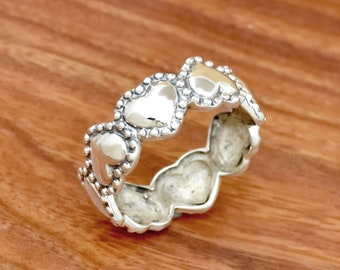 Handmade 925 Sterling Silver Heart Ring Band