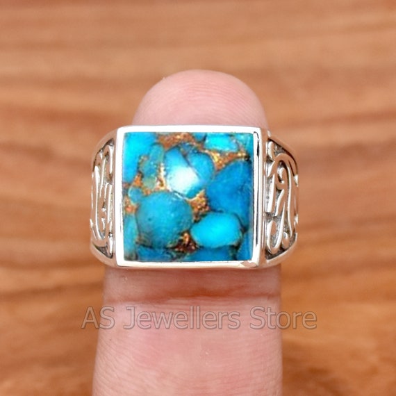 Anello In Argento Con Turchese Anelli In Argento - Foto 12